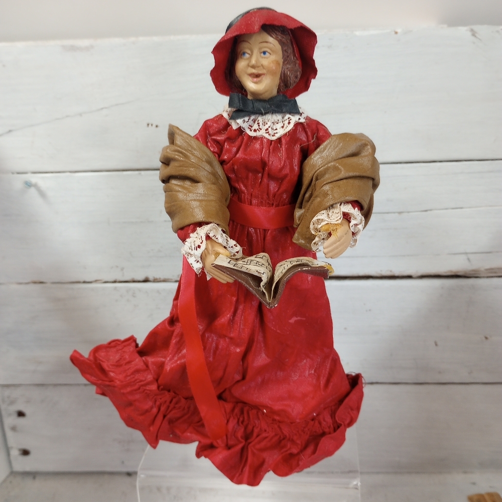 Vintage Carroll Singing Mother Paper Mache Christmas Figure Christmas Holiday
